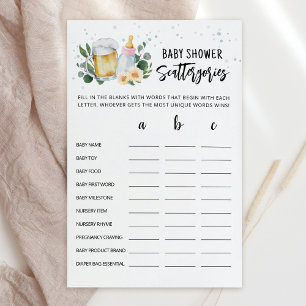 Papier Bébé en préparation Baby Shower Scattergories Rose