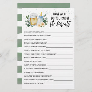 Papier Bébé est en train de brasser Comme vous connaissez