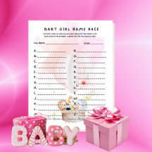 Bébé FILLE Noms Course Bébé Animaux Safari En Rose