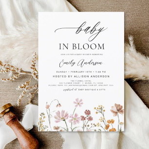 Papier Bébé Fleur sauvage budget dans le Baby shower en f