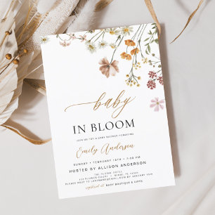 Papier Bébé Fleur sauvage budget dans le Baby shower en f