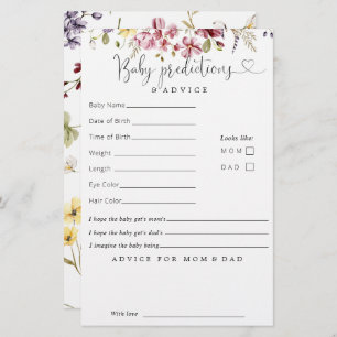 Papier Bébé fleur sauvage En Fleur Prédictions Conseils