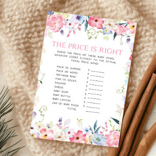 Papier Bébé Floral en Fleur Jeu du Prix Juste de Printemp
