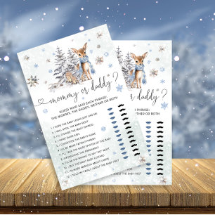 Papier Bébé mignon Deer maman ou papa Baby shower jeu