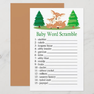 Papier Bébé mignon mot scramble jeu