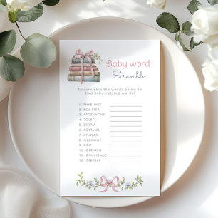 Papier Bébé mot Scramble Pink Bow fleur sauvage Storybook