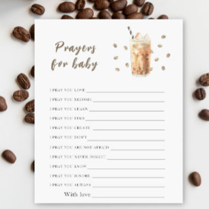 Papier Bébé prépare du café glacé Prières pour bébé