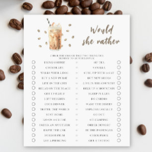 Papier Bébé prépare du café glacé. Qu'est-ce qu'elle préf