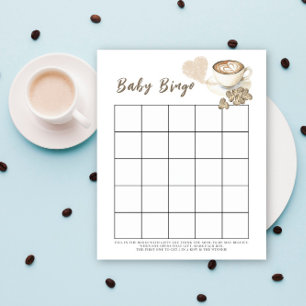 Papier Bébé prépare du café Jeu de bingo pour baby shower
