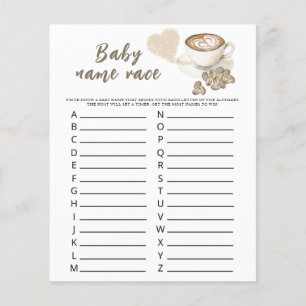 Papier Bébé prépare du café - Jeu de course de noms de bé