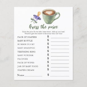 Papier Bébé prépare du café - Jeu de devinette de prix