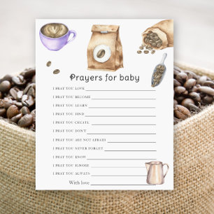 Papier Bébé prépare du café Prières pour bébé