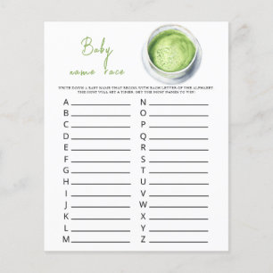 Papier Bébé prépare un matcha - Jeu de course de noms de 