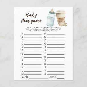 Papier Bébé prépare une douche de bébé au café Jeu d'obje