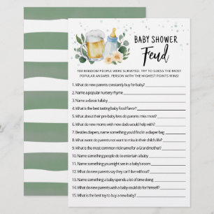 Papier Bébé verdure prépare une querelle de Baby Shower
