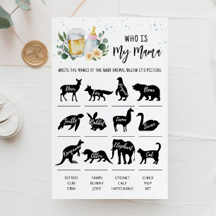 Papier Bébé verdure Qui est ma maman Jeu Rose