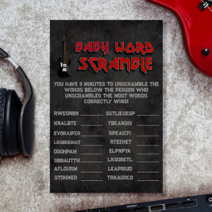 Papier Bébé Word Scramble - Né to Rock