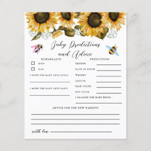 Papier Bee Genre Révéler Baby Predictions Jeu