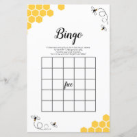 Bee Watercolor Bingo Game