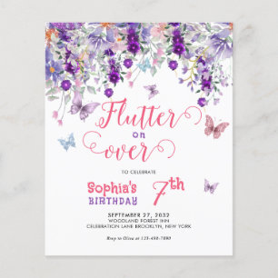 Papier Beffervescence BUDGÉTAIRE sur le papillon floral A