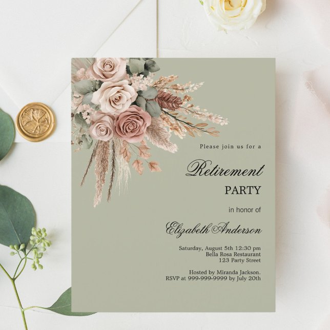 Papier Beige taupe rose vert retraite (Créateur téléchargé)