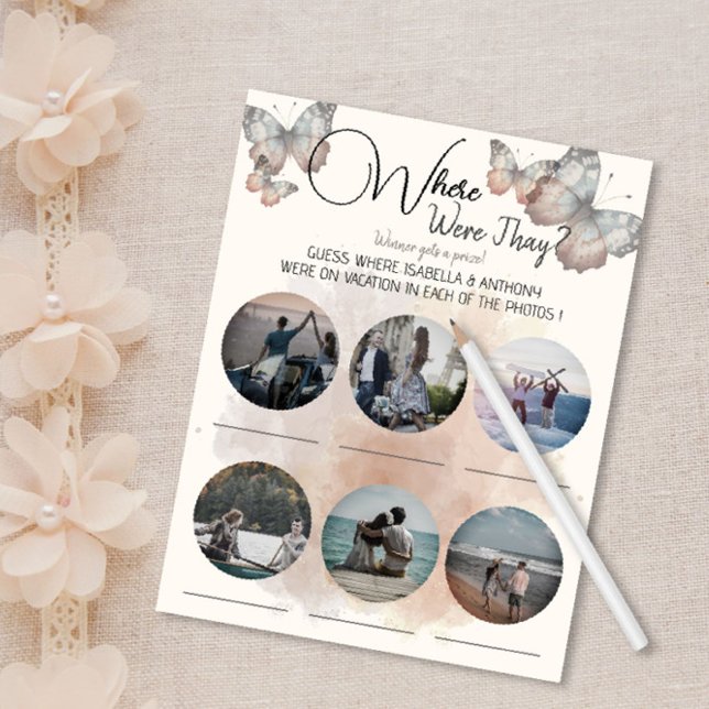 Papier Belle Fête des mariées aux papillons Jeu photo (Créateur téléchargé)