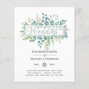 Papier Belle moderne Eucalyptus Mariage Ce