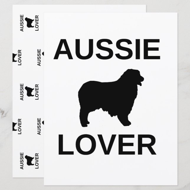 Papier berger australien à double face aussie (Devant / Derrière)