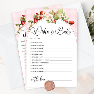 Papier Berry doux fraise souhaits pour bébé