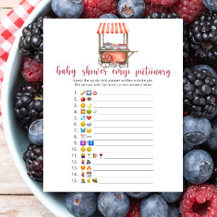 Papier Berry - jeu de pictionary de baby shower emoji