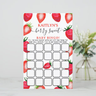 Papier Berry Sweet Strawberry Baby shower Bingo Jeu