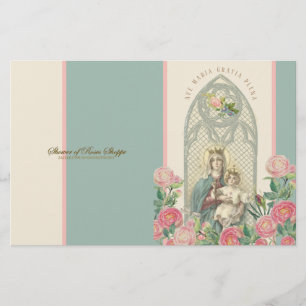 Papier Bienheureuse Vierge Marie Jésus Prière Saint-Thérè