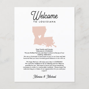 Papier Bienvenue à LOUISIANA Lettre & Itinéraire N'IMPORT