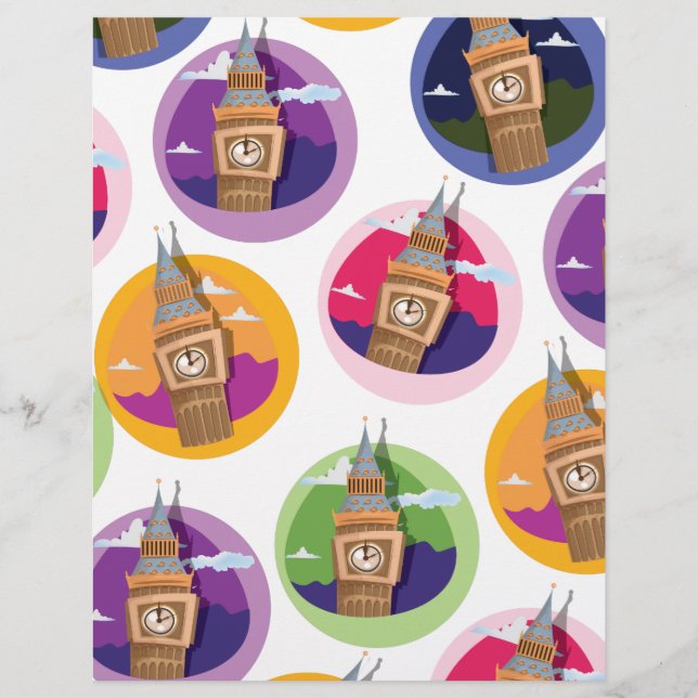 Papier Big Ben Horlock Tower Westminster (Devant)