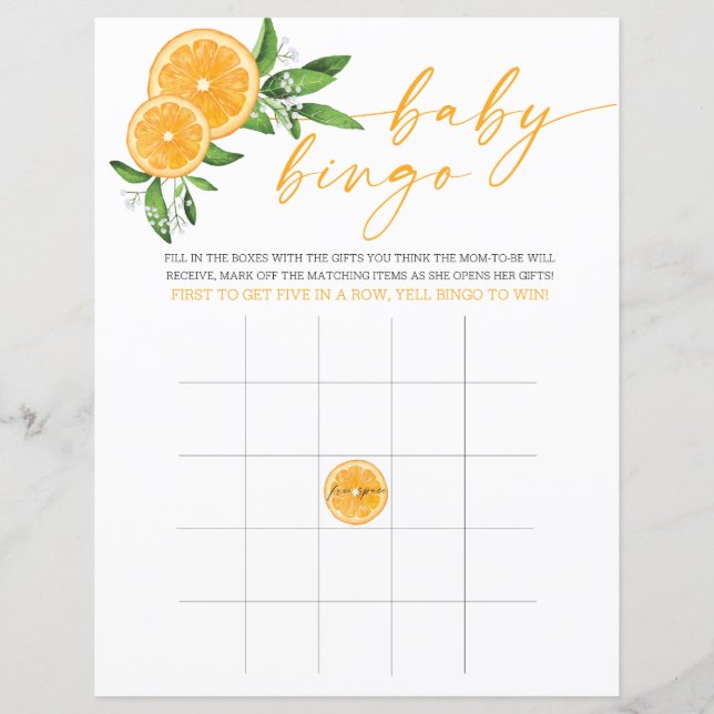 Papier Bingo Bébé - Little Cutie (Devant)