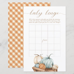 Papier Bingo Bébé - Rustique Automne Baby shower Automne