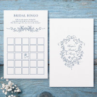 Bingo classique bleu Floral Bridal