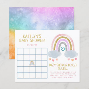 Papier Bingo de Baby shower de Little Rainbow