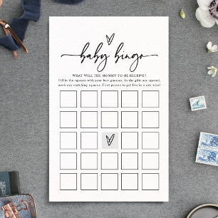 Papier Bingo de Baby shower mini mou