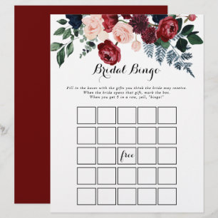 Papier Bingo de la marine rose de Bourgogne