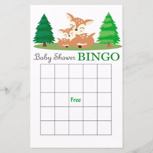 Papier Bingo du baby shower de cerfs