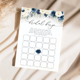 Papier Bingo Fête des mariées de la Marine bleu et blanc 