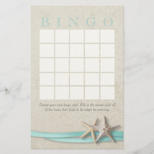 Papier Bingo Fête des mariées Starfish