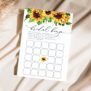 Papier Bingo Fête des mariées tournesol