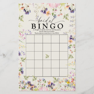 Papier Bingo fleur sauvage   Jeux