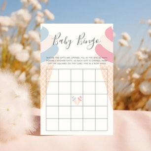 Papier Bingo Game Crème glacée Pastel Couleur Sexe Révéle