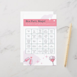 Papier Bingo Hen Party   Hen Do   Icebreaker   MARIAGE