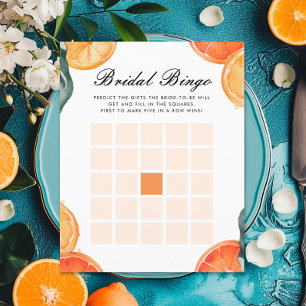 Papier Bingo nuptiale Citrus Aperol jeu de Fête des marié
