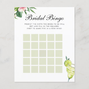 Papier Bingo nuptiale Margarita Fête des mariées mexicain
