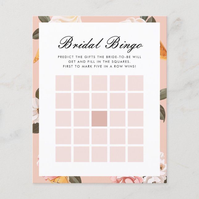 Papier Bingo nuptiale Scoopup Fête des mariées jeu (Devant)